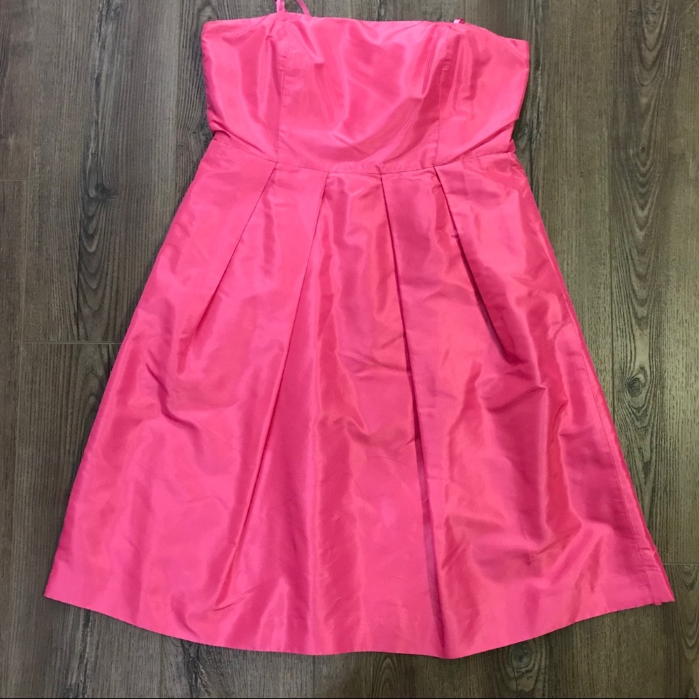 J. Crew Pink Silk Strapless Dress 10P